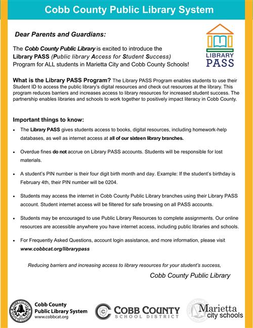 Cobb County Library PASS